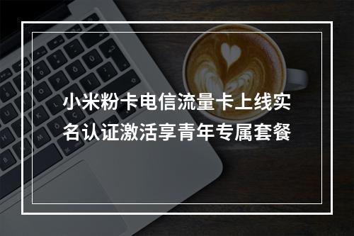 小米粉卡电信流量卡上线实名认证激活享青年专属套餐