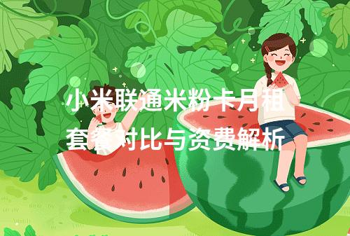 小米联通米粉卡月租套餐对比与资费解析