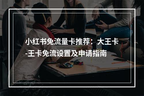 小红书免流量卡推荐：大王卡-王卡免流设置及申请指南