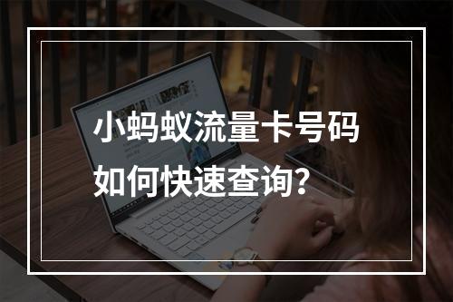 小蚂蚁流量卡号码如何快速查询？