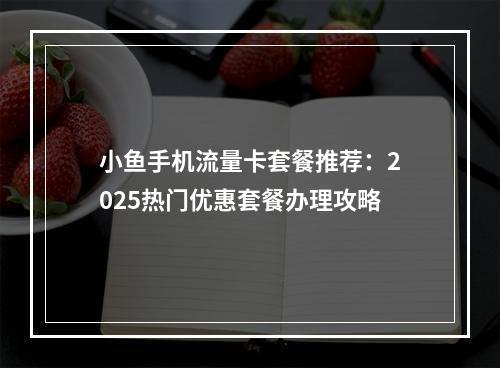小鱼手机流量卡套餐推荐：2025热门优惠套餐办理攻略