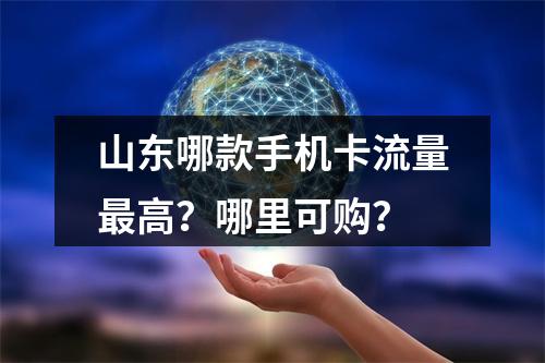 山东哪款手机卡流量最高？哪里可购？
