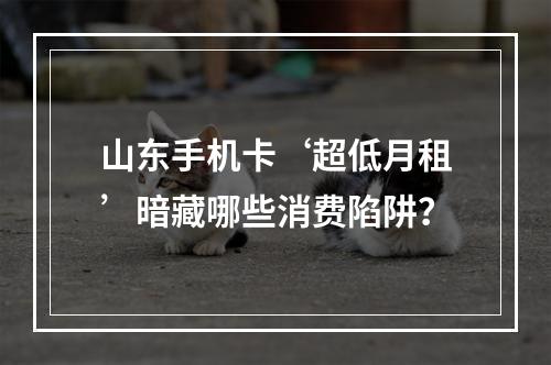 山东手机卡‘超低月租’暗藏哪些消费陷阱？