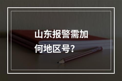 山东报警需加何地区号？