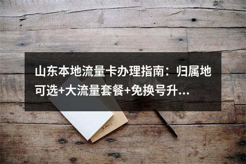 山东本地流量卡办理指南：归属地可选+大流量套餐+免换号升级