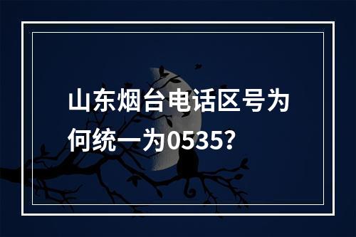 山东烟台电话区号为何统一为0535？