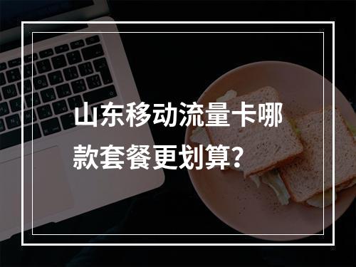 山东移动流量卡哪款套餐更划算？