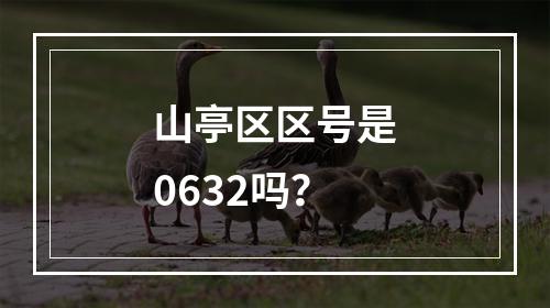 山亭区区号是0632吗？