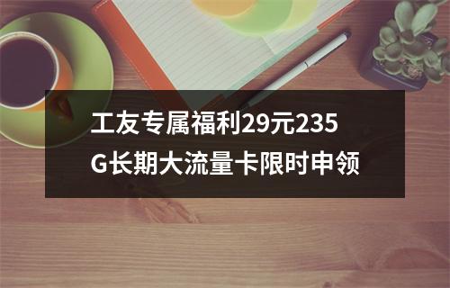 工友专属福利29元235G长期大流量卡限时申领