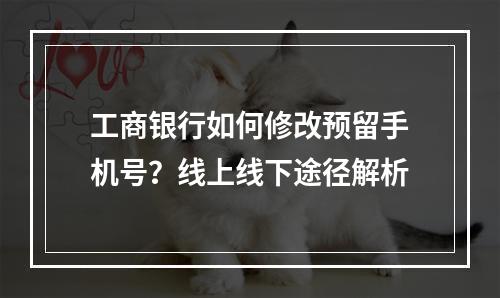 工商银行如何修改预留手机号？线上线下途径解析