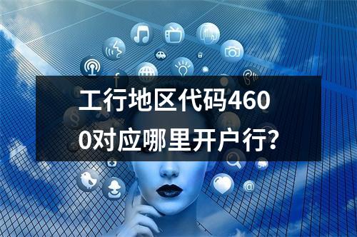 工行地区代码4600对应哪里开户行？