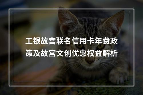 工银故宫联名信用卡年费政策及故宫文创优惠权益解析