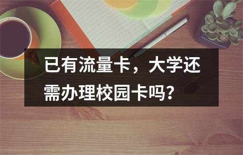 已有流量卡，大学还需办理校园卡吗？