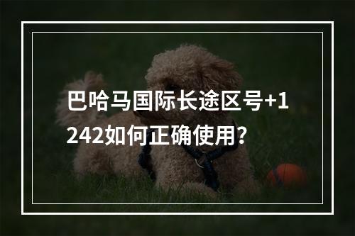 巴哈马国际长途区号+1242如何正确使用？