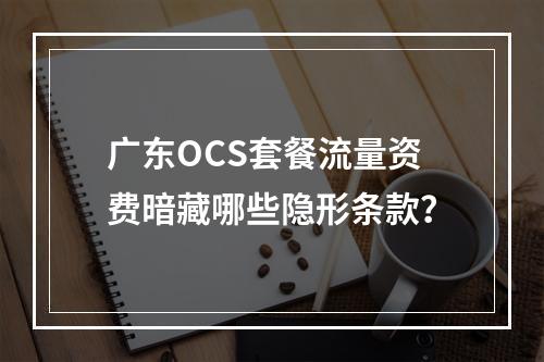 广东OCS套餐流量资费暗藏哪些隐形条款？