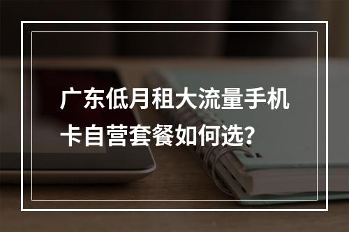 广东低月租大流量手机卡自营套餐如何选？