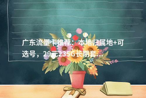 广东流量卡推荐：本地归属地+可选号，29元235G长期套餐