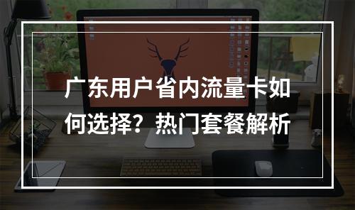 广东用户省内流量卡如何选择？热门套餐解析
