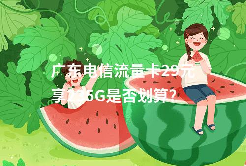 广东电信流量卡29元享235G是否划算？