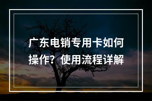 广东电销专用卡如何操作？使用流程详解