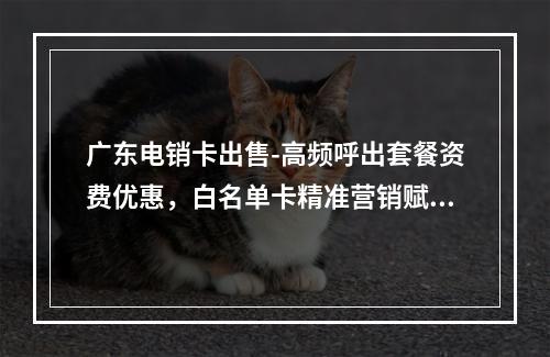 广东电销卡出售-高频呼出套餐资费优惠，白名单卡精准营销赋能