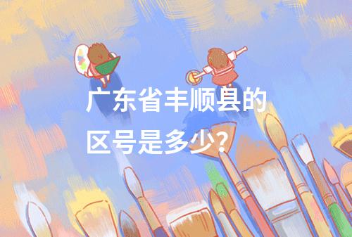广东省丰顺县的区号是多少？