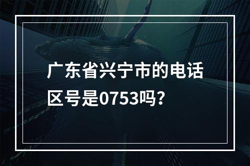 广东省兴宁市的电话区号是0753吗？