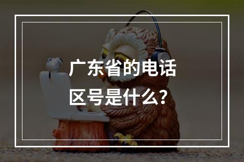 广东省的电话区号是什么？