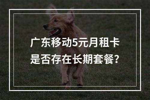 广东移动5元月租卡是否存在长期套餐？