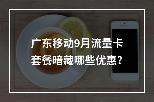 广东移动9月流量卡套餐暗藏哪些优惠？