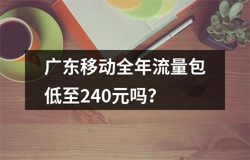 广东移动全年流量包低至240元吗？