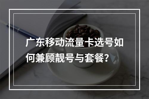 广东移动流量卡选号如何兼顾靓号与套餐？