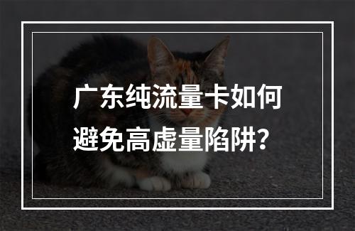 广东纯流量卡如何避免高虚量陷阱？