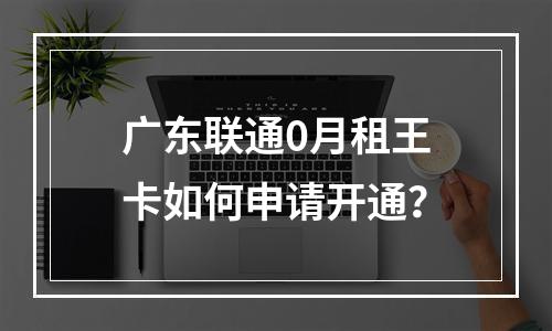 广东联通0月租王卡如何申请开通？