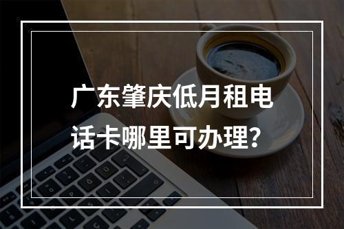 广东肇庆低月租电话卡哪里可办理？