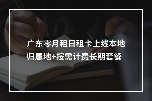 广东零月租日租卡上线本地归属地+按需计费长期套餐