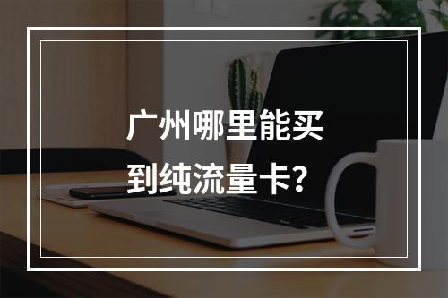广州哪里能买到纯流量卡？