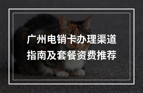 广州电销卡办理渠道指南及套餐资费推荐