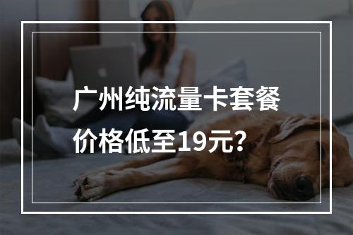 广州纯流量卡套餐价格低至19元？