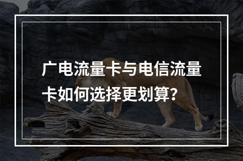 广电流量卡与电信流量卡如何选择更划算？