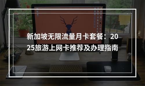 新加坡无限流量月卡套餐：2025旅游上网卡推荐及办理指南