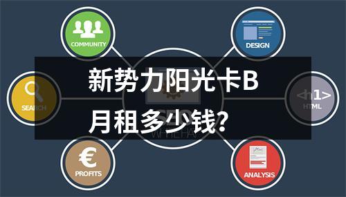 新势力阳光卡B月租多少钱？