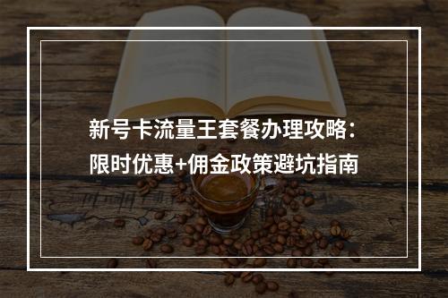 新号卡流量王套餐办理攻略：限时优惠+佣金政策避坑指南
