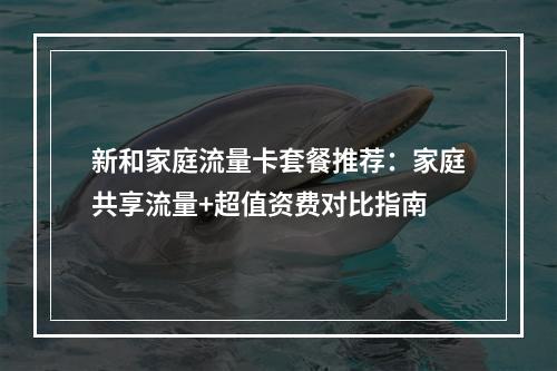 新和家庭流量卡套餐推荐：家庭共享流量+超值资费对比指南