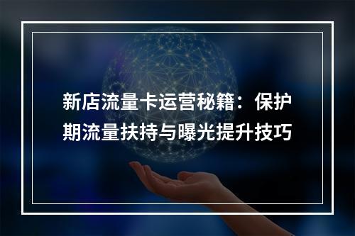 新店流量卡运营秘籍：保护期流量扶持与曝光提升技巧
