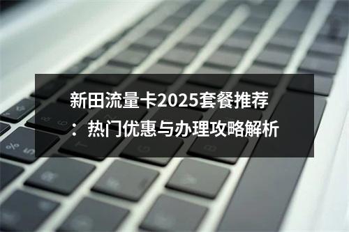 新田流量卡2025套餐推荐：热门优惠与办理攻略解析