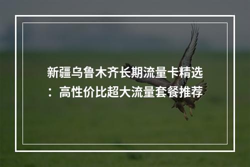 新疆乌鲁木齐长期流量卡精选：高性价比超大流量套餐推荐
