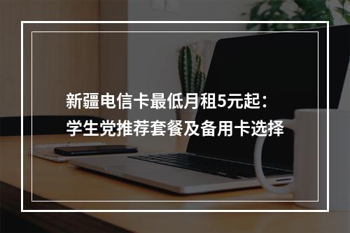新疆电信卡最低月租5元起：学生党推荐套餐及备用卡选择