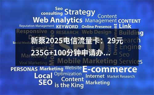 新蔡2025电信流量卡：29元235G+100分钟申请办理攻略