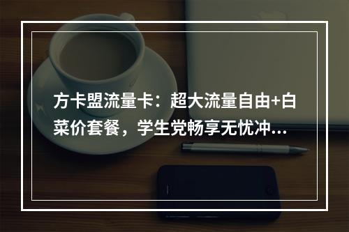 方卡盟流量卡：超大流量自由+白菜价套餐，学生党畅享无忧冲浪